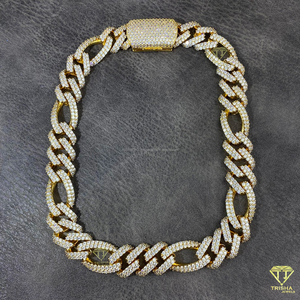 Wholesale <b>Iced</b> Out Cuban Link <b>Chain</b> 925 sterling silver with Moissanite Diamond Men Hip Hop Rapper Jewelry - Product Image 3