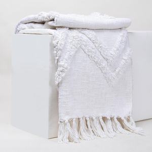 Jeté décoratif de style boho en coton touffeté de haute qualité de luxe motifs imprimés tissés écologiques pour canapé maison salon - Product Image 1