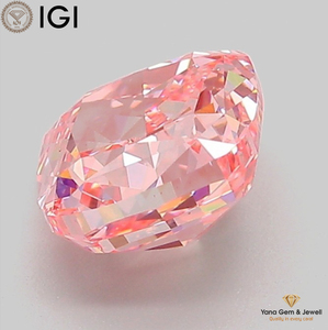 เพชรทรงสี่เหลี่ยมผืนผ้า รับรองโดย IGI ความสะอาดระดับ VS1 สีชมพูแฟนซีสดใส เพชร CVD ผลิตในห้องปฏิบัติการ น้ำหนัก 2.00 กะรัต สำหรับเครื่องประดับสร้างสรรค์ - Product Image 3