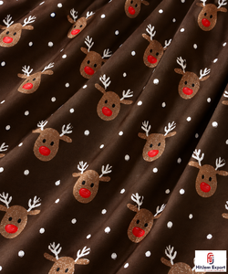 Tela de Poliéster y Algodón con Estampado Floral Navideño Personalizado, Tejido Transpirable para Ropa, Prendas Deportivas, OEM, ODM - Product Image 1