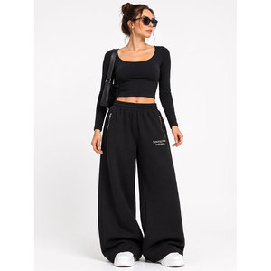 <b>Women's</b> Heavy Cotton Sweatpants <b>Baggy</b> Relaxed Fit Outdoor Joggers with Utility Zip Pockets Thick Comfortable Winter <b>Women</b> Pants - Product Image 1