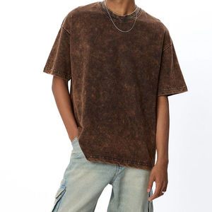 Camiseta Premium de Cuello Redondo para Hombre con Lavado Ácido – Camiseta de Algodón Grueso con Lavado Mineral Vintage - Product Image 3