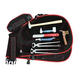 Juego de herramientas duraderas para herrador con cuchilla para recortar pezuñas, pinza para pezuñas, cortador de pezuñas, delantal de cuero, martillo, herramienta para extraer calzado y pulidor de pezuñas - Product Image 1