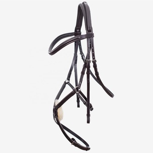Premium Quality Equestrian Leather Bridle With <b>Cross</b> Fur Nose Part Design <b>Top</b> Supplier Manufacturer & Wholesaler Saman Exports - Product Image 5
