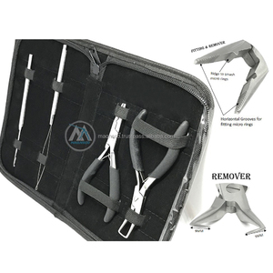 7 Inch Flat Mouth <b>Long</b> <b>Nose</b> Pliers for Hair Extensions 45mm Stainless Steel Crimping Tool - Product Image 2
