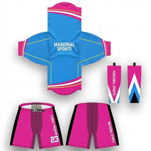 Ensemble d'uniformes de hockey sur glace vierges OEM de qualité supérieure, personnalisables, brodés, écologiques, respirants, à séchage rapide, 100 % polyester - Product Image 1