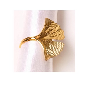 Servilletero de latón estilo hoja con vajilla chapada en plata, servilletero de Metal, servilletero de latón, Decoración de cocina - Product Image 4