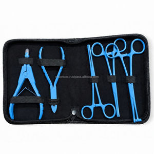 Stainless Steel Permanent Makeup Tool <b>Kit</b> with Tweezers Forceps Needle Holder and Wire Cutter for PMU Microblading and Beauty - Product Image 1