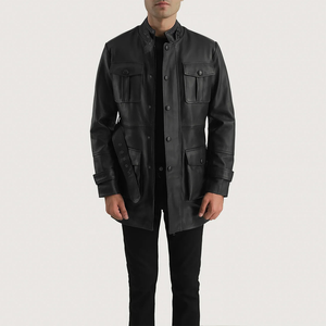 Veste en cuir pour homme de qualité supérieure, respirante, imperméable, longue, chaude pour l'hiver, avec un matériau confortable, au meilleur prix, faible MOQ - Product Image 1