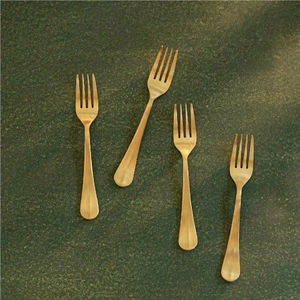 Fabricant de couverts élégants en laiton à prix abordable, fourchettes à dessert en laiton de haute qualité - Product Image 1
