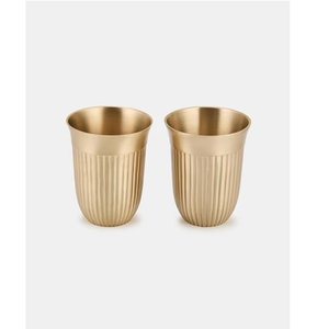 Verres à shot en laiton au design minimaliste attrayant, de forme cylindrique avec motif floral, pour les fêtes. - Product Image 5