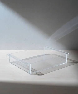 Bandeja Ovalada de Acrílico Transparente de ILAHI, Ligera, Artística, para Manualidades, Arte Popular, con Patrón Animal Simple, Decoración para Fiestas, Pascua, Año Nuevo Chino - Product Image 1
