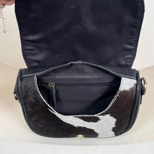 2025 nueva moda diseño personalizado cuero mecanizado a mano señoras bandolera bolsos de hombro cuero de vaca genuino bolsos de sillín para mujer - Product Image 6
