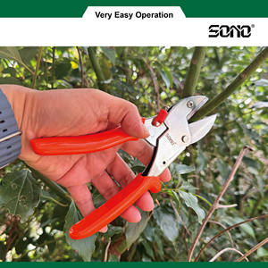 Sécatrices robustes SONO J519 pour jardin et arbres fruitiers, branches épaisses, avec poignée en chrome et PVC, similaires aux modèles Lowe. - Product Image 3