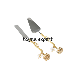 Cuillère de service en laiton de qualité supérieure, finition miroir, design oriental - Product Image 2