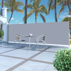 Toldo Lateral con Estructura de Acero Gris y Revestimiento de PU, 100% Poliéster, Categoría de Producto: Toldos - Product Image 1