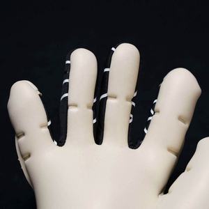 Gants de gardien de but professionnels en latex allemand unisexe, hybrides, à doigts plats, fermeture à boucle et crochet, respirants et légers - Product Image 4