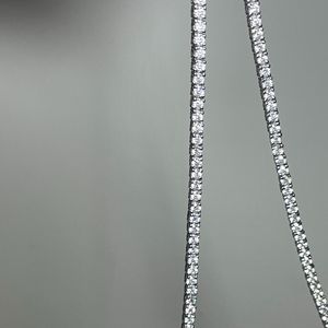 Luxury Geometric <b>Statement</b> <b>Necklace</b> 925 Silver Gold Plated Baguette Cut Diamond Link Chain Unisex Party Jewelry - Product Image 3