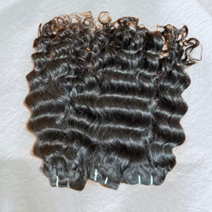 Cheveux indiens vierges 100% Remy en vrac, sans colle, ondulation naturelle, super ondulation, double trame, 100g, toutes couleurs, installation facile - Product Image 5