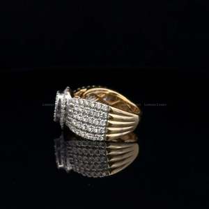 2.16 CTW Round <b>Old</b> European Cut Lab Grown Diamond Engagement Ring in 14K Yellow Gold <b>Ladies</b> Ring Anniversary <b>Gift</b> for Her - Product Image 3