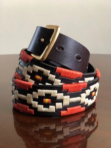 Ceinture Polo pour Femmes en Cuir Véritable Longueur Personnalisée avec Boucle en Acier Inoxydable et Strass - Product Image 2