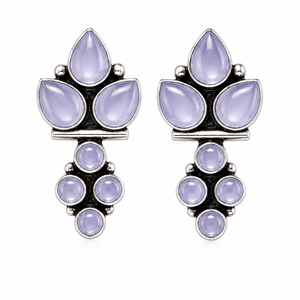 Latest Design Antique Silver Plated Stainless Steel Onyx Drop <b>Earrings</b> Trendy Women's Premium Quality Hot Selling Fast Shipping - Product Image 5