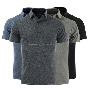 Camiseta Polo de Manga Corta para Hombre, Diseño OEM y Color Personalizado con el Logotipo de su Marca, Poliéster de Secado Rápido, Camiseta de Golf Negra - Product Image 5