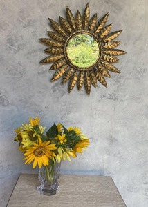 Wholeasale Customizable Round Brass Mirror With <b>Leaf</b> Design Traditional <b>Wall</b> <b>Decor</b> - Product Image 2