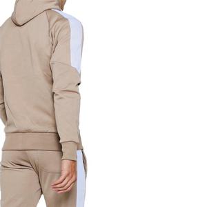 2021 Winter Wholesale Sport Polyester Zipper Side <b>Hoodie</b> Tracksuit Two Piece Patchwork Design Men Track Suit Set in Cheap Rates - Product Image 3