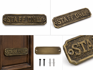 Letrero de Metal Vintage para Puerta, Placa Decorativa Antigua para Montar en la Pared, Personalizable para Hogar, Oficina, Hotel, Restaurante - Product Image 2
