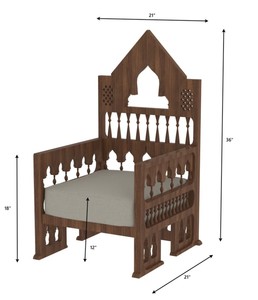 Ensemble de salle à manger traditionnel en bois, table ronde 5 pièces, chaises à dossier plein, style antique, meubles de maison - Product Image 6
