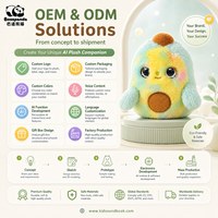 Peluche interactive IA Avocat avec yeux LED expressifs, fonction de chat vocal et de racontage d'histoires, rechargeable USB-C, compagnon intelligent pour enfants, cadeau