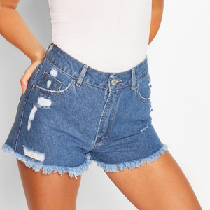 Nouveauté - Design populaire - Shorts en jean pour femmes - Vente en gros directe d'usine - Prix bas - Quantité OEM - Quantité en gros - Option de logo personnalisé - Product Image 4