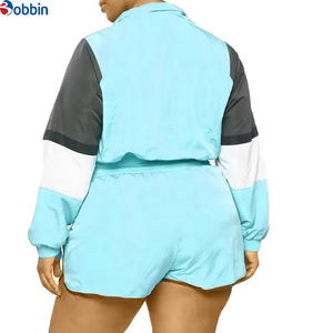 Ensemble court personnalisé pour femme, style streetwear, respirant, coupe-vent, grande taille, en nylon léger imprimé, pour le printemps et l'été - Product Image 2