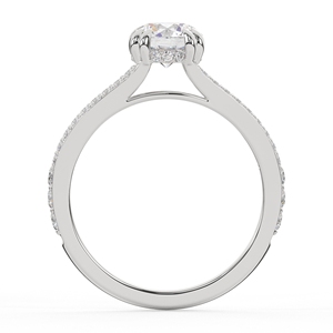 Anillo de Plata de Ley 925 con Doble Hilera de Diamantes Redondos Moissanite, Regalo de Cumpleaños para Mujer - Product Image 6