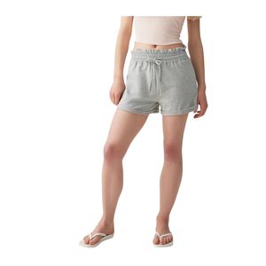 Shorts décontractés en coton pour femmes avec logo personnalisé, taille haute, cordon de serrage, shorts de détente d'été, vente en gros OEM - Product Image 4