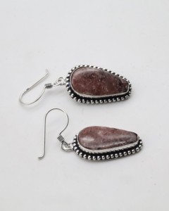 Natural Agate <b>Hoop</b> Earrings with German <b>Silver</b> – Handmade Gemstone <b>Hoop</b> Jewelry for Women - Product Image 4