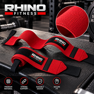 ผ้าพันข้อมือ Rhino Fitness 100% ผ้าฝ้ายลายพราง สำหรับมือซ้าย ช่วยพยุงข้อมือสำหรับยกน้ำหนัก พร้อมสายรัดแบบตีนตุ๊กแก สำหรับออกกำลังกาย - Product Image 5