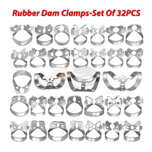 ชุดอุปกรณ์ยางกันน้ำลายสำหรับทันตกรรมแบบมืออาชีพ 32 ชิ้น พร้อมเครื่องมือถอนฟันแบบเอนโดดอนต์ บริงเกอร์ ยูนิเวอร์แซล เรทรัคเตอร์ สำหรับยกเยื่อเหงือก ฟันกรามล่าง และงานบูรณะฟัน - Product Image 2