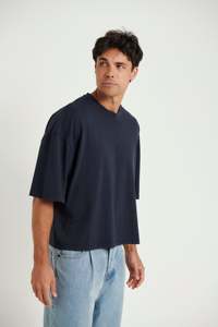 Premium Street Oversized Men's shirts Cotton <b>Drop</b> Shoulder Boxy Crop Tee Custom Logo Printing Blank Apparel OEM Supply - Product Image 3