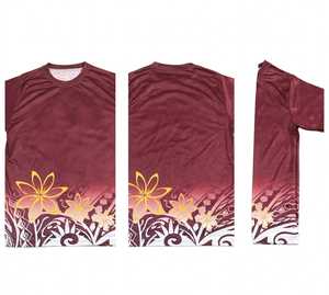 Custom Sublimation <b>Camouflage</b> Front Logo Unisex <b>T</b> <b>Shirt</b> Maroon Polyester Short Sleeve Breathable Hunting Wear - Product Image 4