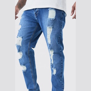 2025 nouveau Streetwear personnalisé de haute qualité Vintage lavé jean lourd hommes droit Baggy jean pantalon - Product Image 3