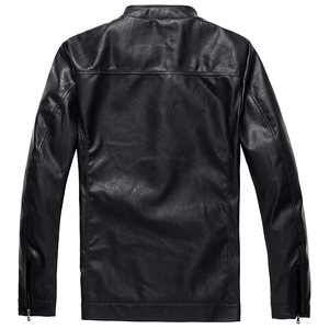 New Brand <b>Men's</b> Genuine Leather <b>Jacket</b> Spring Fall Breathable Hooded <b>Long</b> Sleeves Vintage Style Fashion Clothing - Product Image 2