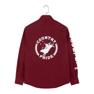 Chemises Western pour Hommes en Coton 100% Imprimé avec Logo de Marque Brodé - Product Image 2