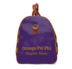 Checkmate Omega Psi Phi Inspired Cordura Duffle <b>Bag</b> 1911 Fraternity Travel Weekender <b>Overnight</b> <b>Bag</b> Zipper Waterproof Large - Product Image 3