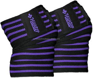 Rodilleras Elásticas Premium con Logotipo Personalizado para Levantamiento de Pesas, Powerlifting, Soporte para Sentadillas, Equipo de Gimnasio y Fitness, Correas Ajustables - Product Image 4