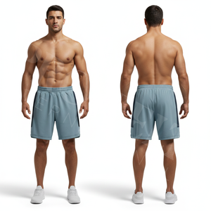 Shorts de sport à séchage rapide avec logo personnalisé, style unique, en mesh, pour la course, l'entraînement, le fitness, avec taille élastique, shorts athlétiques pour l'entraînement - Product Image 2