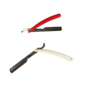 Rasoir à lame droite Maclura / Shavette moderne pour le rasage, manche en plastique, acier inoxydable, 6 options de couleurs pour le rasage du corps et du visage - Product Image 4