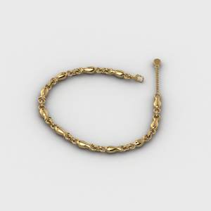 Bracelet à maillons délicats en argent massif 925 plaqué or 18 carats, motif poisson, perles, bijoux fins, cadeau de mariage pour femme, best-seller - Product Image 1