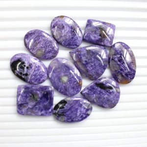 Piedras sueltas de charoita natural, formas mixtas, color púrpura pulido, para la fabricación de joyas, charoita a precio de mayoreo. - Product Image 3